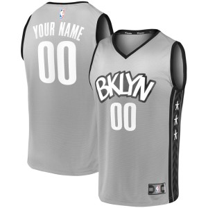Brooklyn Nets Fanatics Branded Youth Custom Fast Break Replica Jersey Gray - Statement Edition
