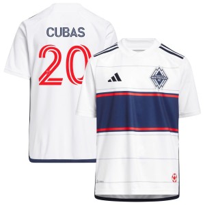Andres Cubas Vancouver Whitecaps FC adidas Youth 2023 Bloodlines Replica Jersey - White