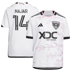 Andy Najar D.C. United adidas Youth 2023 The Cherry Blossom Kit Replica Player Jersey - White