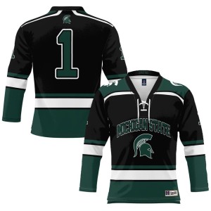 #1 Michigan State Spartans ProSphere Youth Hockey Jersey - Black