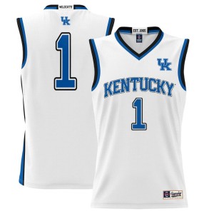 #1 Kentucky Wildcats ProSphere Youth Basketball Jersey - White