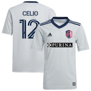Celio Pompeu Celio St. Louis City SC adidas Youth 2023 The Spirit Kit Replica Jersey - Gray
