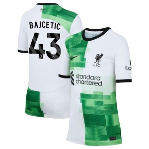Stefan Bajcetic  Liverpool Nike Youth 2023/24 Away Replica Jersey - White