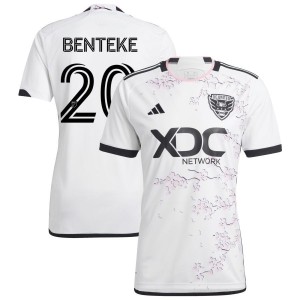 Christian Benteke D.C. United adidas 2023 The Cherry Blossom Kit Replica Jersey - White