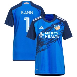 Alec Kann FC Cincinnati adidas Women's 2023 River Kit Replica Jersey - Blue
