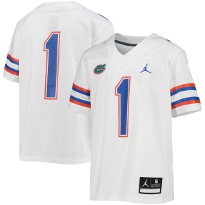 #1 Florida Gators Jordan Brand Youth Untouchable Football Team Jersey - White