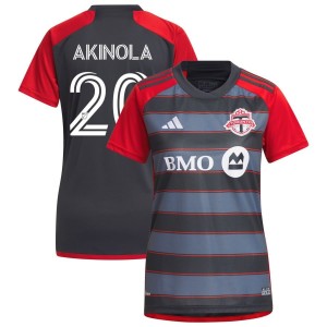 Ayo Akinola Toronto FC adidas Women's 2023 Club Kit Replica Jersey - Gray