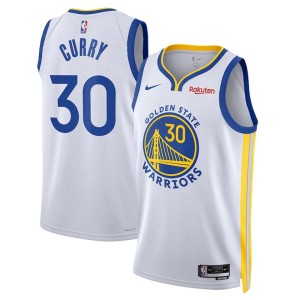 Men's Golden State Warriors Stephen Curry Jersey Association Edition White
