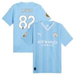 Rico Lewis Manchester City Puma 2023/24 Authentic Jersey - Sky Blue
