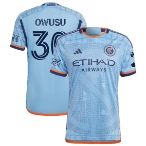 Samuel Owusu New York City FC adidas 2023 The Interboro Kit Authentic Jersey - Light Blue