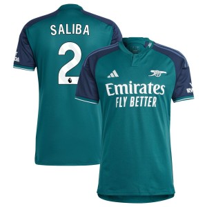 William Saliba  Arsenal adidas 2023/24 Third Replica Jersey - Green