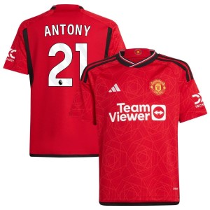 Antony Antony  Manchester United adidas Youth 2023/24 Home Replica Jersey - Red
