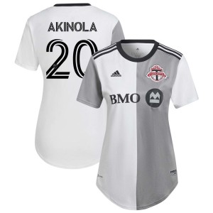 Ayo Akinola Toronto FC adidas Women's 2022 Community Kit Replica Jersey - White