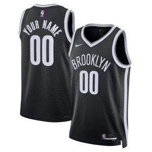 Brooklyn Nets Nike Unisex Swingman Custom Jersey Black - Icon Edition