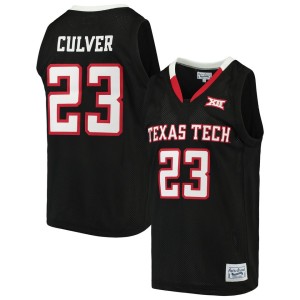 Jarrett Culver Texas Tech Red Raiders Original Retro Brand Alumni Basketball Jersey - Black
