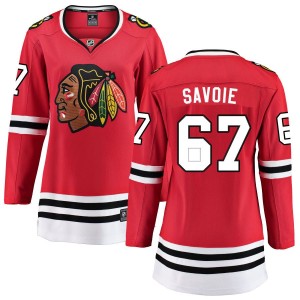 Samuel Savoie Chicago Blackhawks Fanatics Branded Women's Home Breakaway Jersey - Red