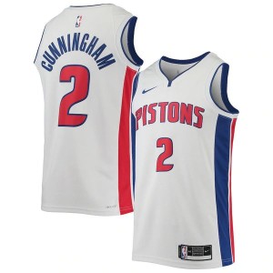 Men's Detroit Pistons Cade Cunningham Association Jersey - White