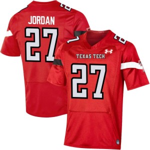 Brenden Jordan Texas Tech Red Raiders Under Armour NIL Replica Football Jersey - Red