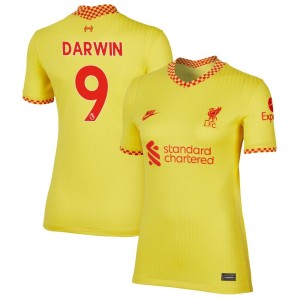 Darwin Nunez Darwin Liverpool Nike Women's 2021/22 Third Breathe Stadium Jersey - Yellow