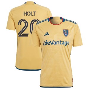 Erik Holt Real Salt Lake adidas 2023 The Beehive State Kit Replica Jersey - Gold