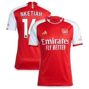 Eddie Nketiah Arsenal adidas 2023/24 Home Replica Jersey - Red