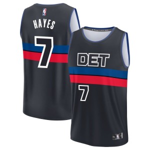 Killian Hayes Detroit Pistons Fanatics Branded Youth Fast Break Replica Jersey - Statement Edition - Black