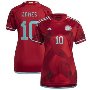 James Rodriguez Colombia National Team adidas Women's 2022/23 Away Replica Player Jersey - Red
