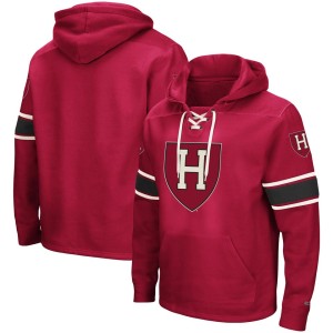 Harvard Crimson Colosseum 2.0 Lace-Up Pullover Hoodie - Crimson