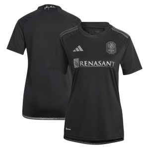 Nashville SC adidas Women's 2023 Man In Black Kit Replica Jersey - Black