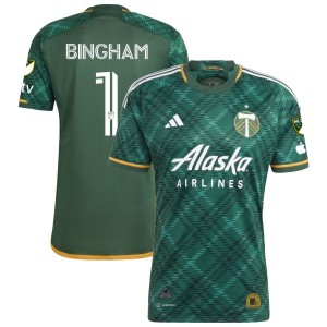 David Bingham Portland Timbers adidas 2023 Portland Plaid Kit Authentic Jersey - Green