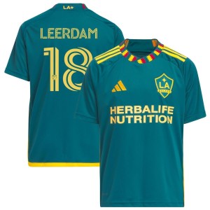 Kelvin Leerdam LA Galaxy adidas Youth 2023 LA Kit Replica Jersey - Green
