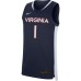 #1 Virginia Cavaliers Nike Replica Basketball Jersey - Navy