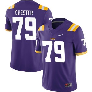 DJ Chester LSU Tigers Nike NIL Replica Football Jersey - Purple