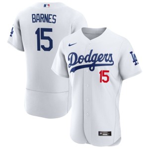 Austin Barnes Los Angeles Dodgers Nike Home Authentic Patch Jersey - White