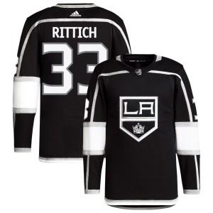 David Rittich Los Angeles Kings adidas Home Primegreen Authentic Pro Jersey - Black