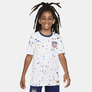USMNT 2023 Stadium Home Big Kids' (Boys') Nike Dri-FIT Soccer Jersey - White/Metallic Gold