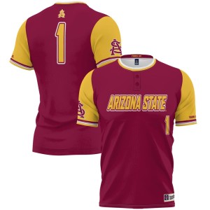 #1 Arizona State Sun Devils ProSphere Youth Softball Jersey - Maroon