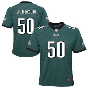 Fred Johnson Philadelphia Eagles Nike Youth Team Game Jersey - Midnight Green