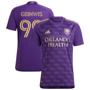 Adam Grinwis Orlando City SC adidas 2023 The Wall Kit Replica Jersey - Purple