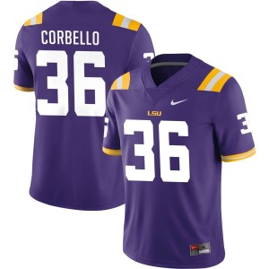Aidan Corbello LSU Tigers Nike NIL Replica Football Jersey - Purple