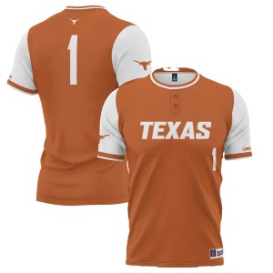 #1 Texas Longhorns ProSphere Youth Softball Jersey - Burnt Orange