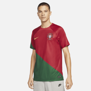 Portugal 2022/23 Stadium Home Men's Nike Dri-FIT Soccer Jersey - Pepper Red/Pepper Red/Gold Dart