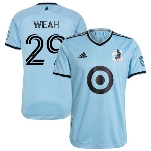 Patrick Weah Minnesota United FC adidas 2021 The River Kit Authentic Jersey - Light Blue