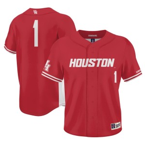 #1 Houston Cougars ProSphere Baseball Jersey - Red