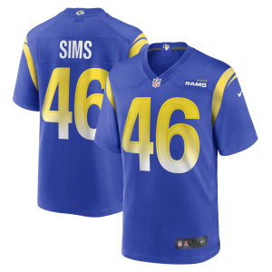 Christian Sims Los Angeles Rams Nike  Game Jersey - Royal