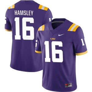 George Hamsley LSU Tigers Nike NIL Replica Football Jersey - Purple
