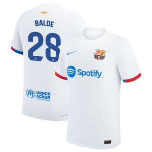 Alejandro Balde  Barcelona Nike 2023/24 Away Authentic Jersey - White