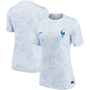 France National Team Nike Women's 2022/23 Away Breathe Stadium Replica Blank Jersey - White