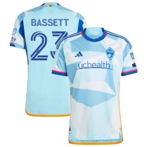 Bassett Bassett Colorado Rapids adidas 2023 New Day Kit Authentic Jersey - Light Blue