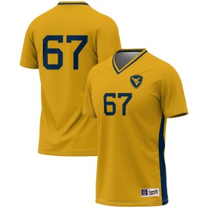 #67 West Virginia Mountaineers ProSphere Youth Women's Soccer Fashion Jersey - Gold